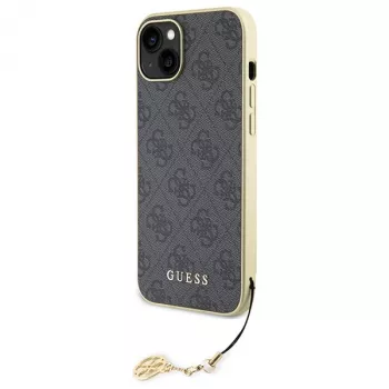Guess GUHCP15MGF4GGR iPhone 15 Plus/14 Plus 6,7 inch Funda rígida gris 4G Charms Collection