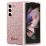 Guess GUHCZFD5HGGSHP F946 Funda rígida Glitter Script para Samsung Galaxy Z Fold5 - Rosa