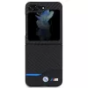 BMW M Collection Tapa trasera de piel y carbono para Samsung Galaxy Z Flip5 - Negra