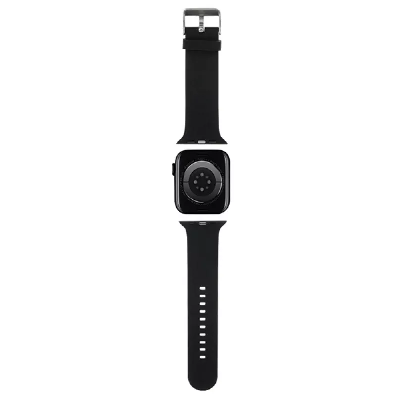 Karl Lagerfeld Correa de goma 3D con cabezas de Karl & Choupette NFT para Apple Watch 38/40/41mm negra