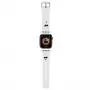 Karl Lagerfeld Correa de goma 3D con cabezas de Karl & Choupette NFT para Apple Watch 42/44/45/49mm blanca