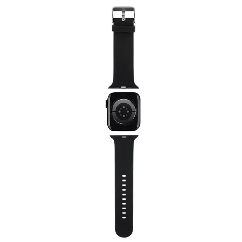 Karl Lagerfeld Correa de goma 3D con cabeza de Choupette para Apple Watch 38/40/41mm negra