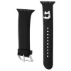 Karl Lagerfeld Correa de goma 3D con cabeza de Choupette para Apple Watch 38/40/41mm negra