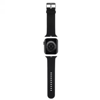 Karl Lagerfeld Correa de goma 3D con cabeza de Choupette para Apple Watch 42/44/45/49mm negra