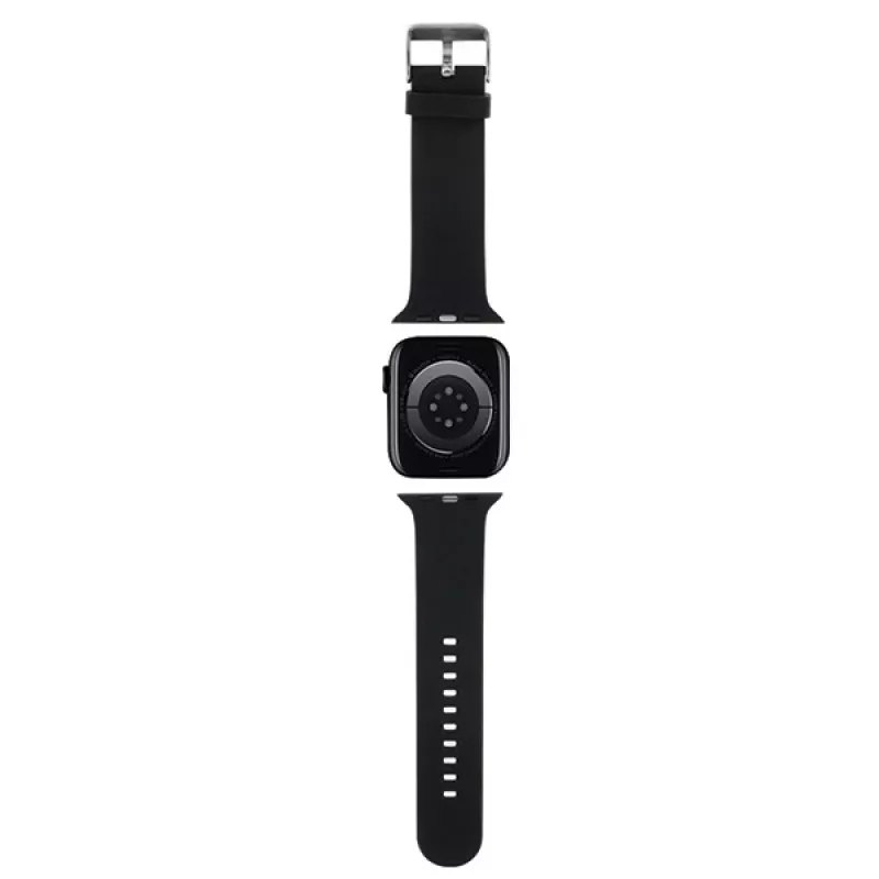 Karl Lagerfeld Correa de goma 3D con cabeza de Choupette para Apple Watch 42/44/45/49mm negra