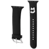 Karl Lagerfeld Correa de goma 3D con cabeza de Choupette para Apple Watch 42/44/45/49mm negra