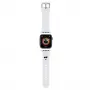 Karl Lagerfeld Correa de goma 3D con cabeza de Choupette para Apple Watch 42/44/45/49mm blanca