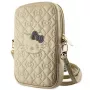Hello Kitty Bolso bandolera para móvil con correa Quilted Bows dorado