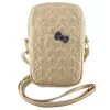 Hello Kitty Bolso bandolera para móvil con correa Quilted Bows dorado
