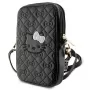 Hello Kitty Quilted Bows Strap - bolso bandolera para móvil (negro)
