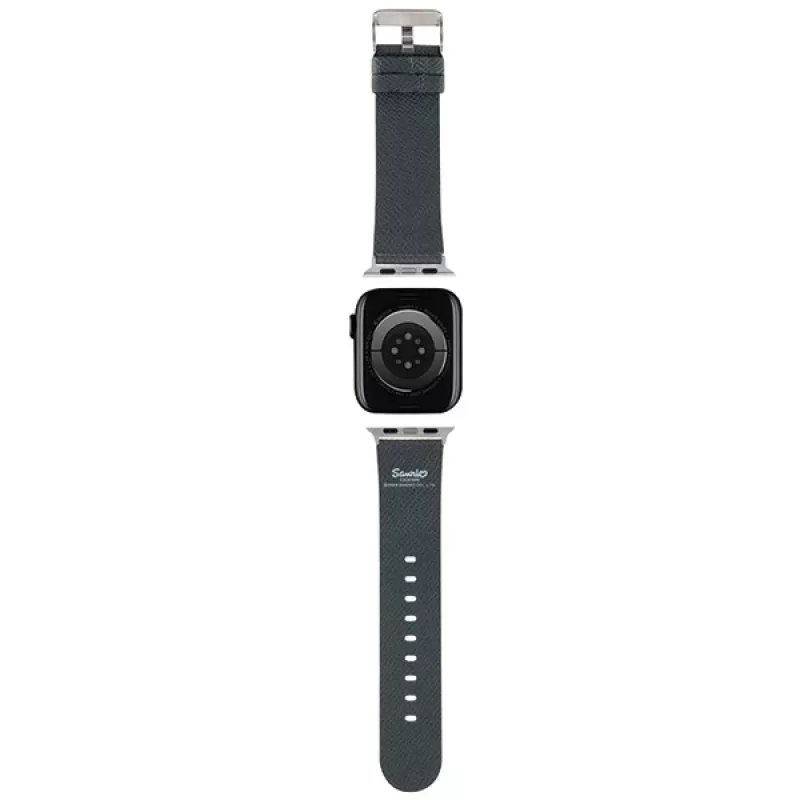 Hello Kitty HKAWMPGKHK Correa para Apple Watch 38/40/41mm negra de silicona