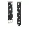 Hello Kitty HKAWMPSAPSK Correa para Apple Watch 38/40/41mm Negra Silicona Heads & Bows Muster