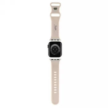 Hello Kitty HKAWMSCHBLE Correa de silicona para Apple Watch 38/40/41mm - Beige