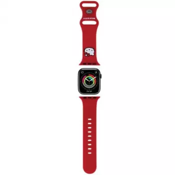Hello Kitty HKAWMSCHBLR Correa para Apple Watch 38/40/41mm Roja Silicona Kitty Head
