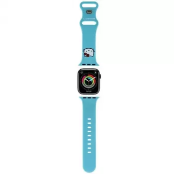 Hello Kitty HKAWMSCHBLB Correa de silicona para Apple Watch 38/40/41mm Azul con Kitty Head