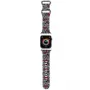 Hello Kitty HKAWMSDIEZK Correa de silicona para Apple Watch 38/40/41mm Negra con lazos y rayas
