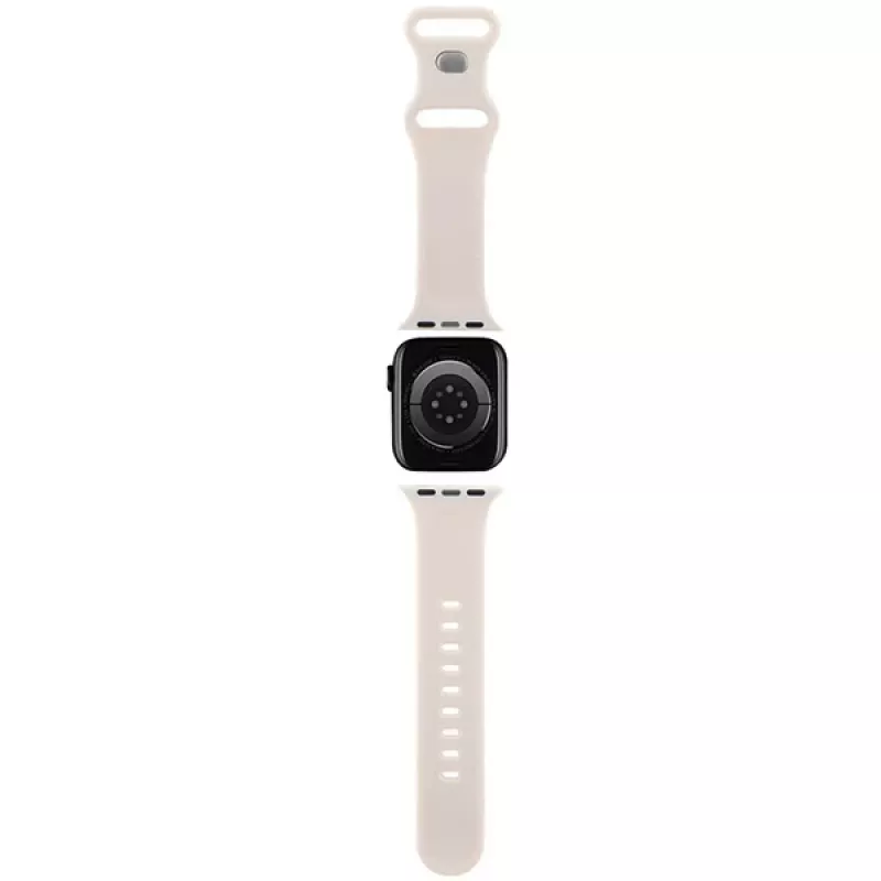 Hello Kitty HKAWMSDGPTE Correa para Apple Watch 38/40/41mm Beige Silicona Graffiti Tags