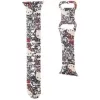 Hello Kitty HKAWMSDGPTE Correa para Apple Watch 38/40/41mm Beige Silicona Graffiti Tags