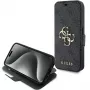 Guess GUBKP15L4GMGGR iPhone 15 Pro 6,1 pulgadas Funda tipo libro Gris 4G Metal Logo