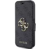 Guess GUBKP15L4GMGGR iPhone 15 Pro 6,1 pulgadas Funda tipo libro Gris 4G Metal Logo