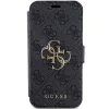 Guess GUBKP15L4GMGGR iPhone 15 Pro 6,1 pulgadas Funda tipo libro Gris 4G Metal Logo