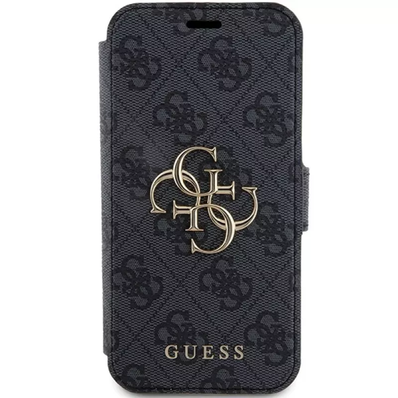 Guess GUBKP15L4GMGGR iPhone 15 Pro 6,1 pulgadas Funda tipo libro Gris 4G Metal Logo