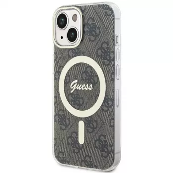 Guess GUHMP15MH4STW Funda rígida IML MagSafe para iPhone 15 Plus / 14 Plus 6,7 pulgadas Marrón