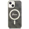 Guess GUHMP15MH4STW Funda rígida IML MagSafe para iPhone 15 Plus / 14 Plus 6,7 pulgadas Marrón
