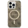 Guess GUHMP15LH4STW Funda rígida para Apple iPhone 15 Pro 6,1 pulgadas Marrón IML 4G MagSafe