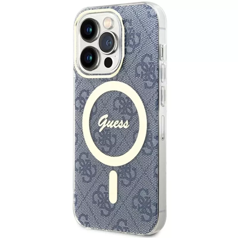 Guess GUHMP15LH4STB iPhone 15 Pro 6,1 pulgadas Funda rígida Azul IML 4G MagSafe