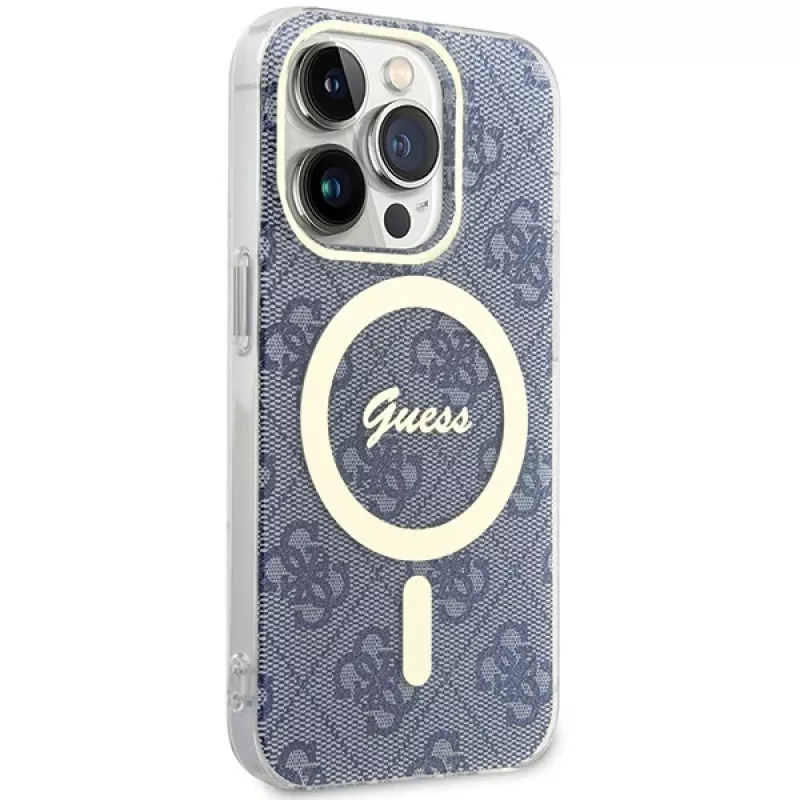 Guess GUHMP15LH4STB iPhone 15 Pro 6,1 pulgadas Funda rígida Azul IML 4G MagSafe