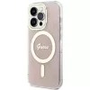 Guess GUHMP15LH4STP Funda rígida para Apple iPhone 15 Pro 6,1 pulgadas Rosa IML 4G MagSafe