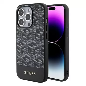 Guess GUHMP15XHGCFSEK iPhone 15 Pro Max 6,7 Negra Funda rígida GCube Stripes MagSafe