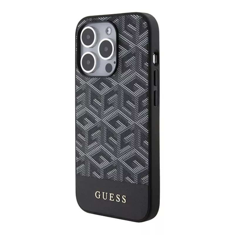 Guess GUHMP15XHGCFSEK iPhone 15 Pro Max 6,7 Negra Funda rígida GCube Stripes MagSafe