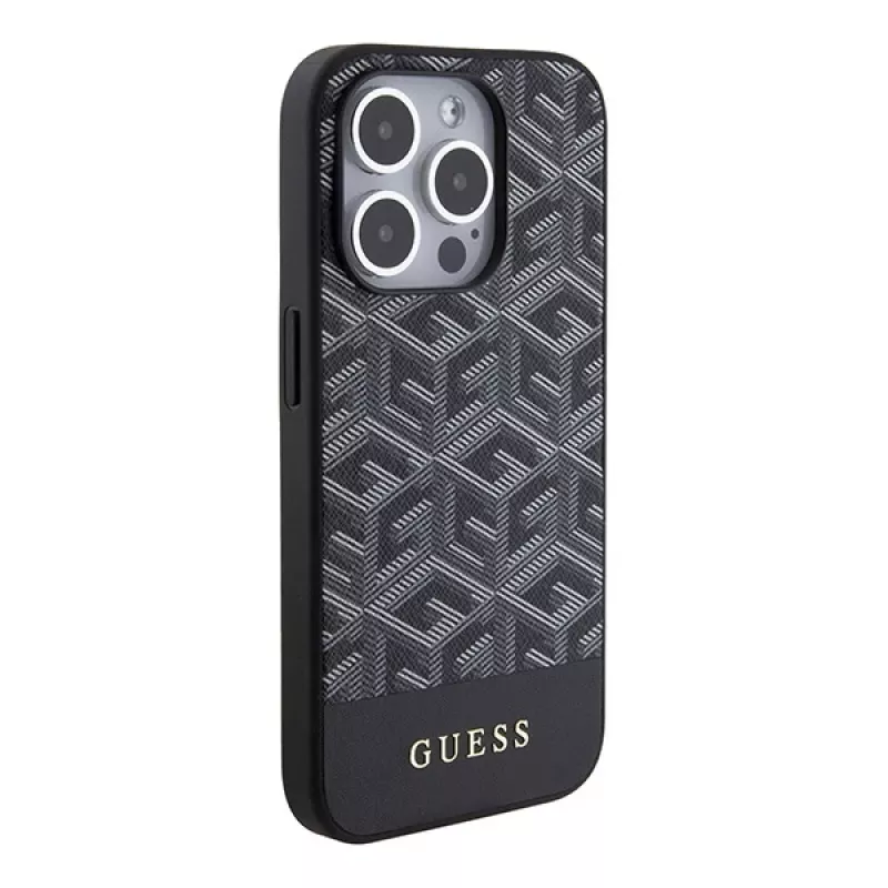 Guess GUHMP15XHGCFSEK iPhone 15 Pro Max 6,7 Negra Funda rígida GCube Stripes MagSafe