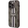 Guess GUHMP15LP4RPSW iPhone 15 Pro 6,1 pulgadas Funda rígida Marrón Rayas Impresas MagSafe