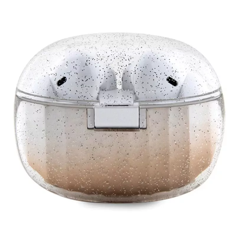 Guess Glitter Gradient Auriculares Bluetooth TWS con estuche de carga (Dorado)