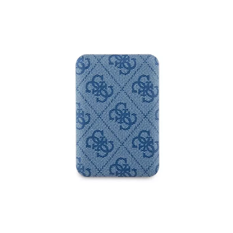 Guess Batería externa inalámbrica 5000mAh Azul 4G Piel Metal Logo MagSafe 15W
