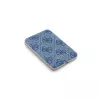 Guess Batería externa inalámbrica 5000mAh Azul 4G Piel Metal Logo MagSafe 15W