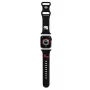 Hello Kitty HKAWMSCHBLK Correa de silicona para Apple Watch 38/40/41mm Negra