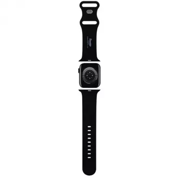 Hello Kitty HKAWLSCHBLK Correa de silicona para Apple Watch 42/44/45/49mm Negra