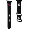 Hello Kitty HKAWLSCHBLK Correa de silicona para Apple Watch 42/44/45/49mm Negra