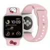 Hello Kitty HKAWLSCHBLP Correa de silicona para Apple Watch 42/44/45/49mm Rosa