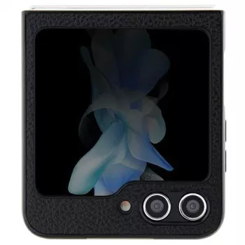 Hello Kitty HKHCZF5PGHDLMK Z Flip5 F731 Funda rígida Negra Metal Logo Kitty Head
