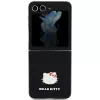 Hello Kitty HKHCZF5PGHDLMK Z Flip5 F731 Funda rígida Negra Metal Logo Kitty Head