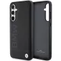 BMW S23 FE S711 funda de piel estampada en caliente negra para Samsung Galaxy S23 FE