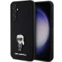 Karl Lagerfeld KLHCS23FEMHKNPK S23 FE S711 Funda protectora Negra Silicona Ikonik Metal Pin