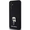 Karl Lagerfeld KLHCS23FEMHKNPK S23 FE S711 Funda protectora Negra Silicona Ikonik Metal Pin