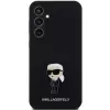Karl Lagerfeld KLHCS23FEMHKNPK S23 FE S711 Funda protectora Negra Silicona Ikonik Metal Pin