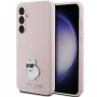 Karl Lagerfeld KLHCS23FESMHCNPP S23 FE S711 Funda Rosa Silicona Choupette Metal Pin para Samsung Galaxy S23 FE